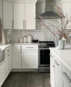 Stainless Steel Appliances and Subway Tile