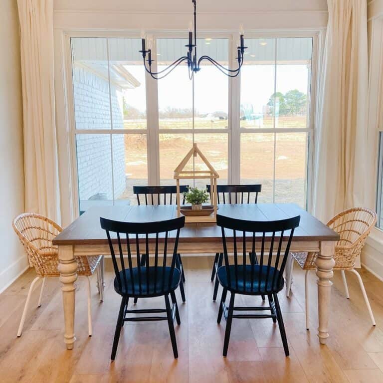 Table Illuminated by Large Windows