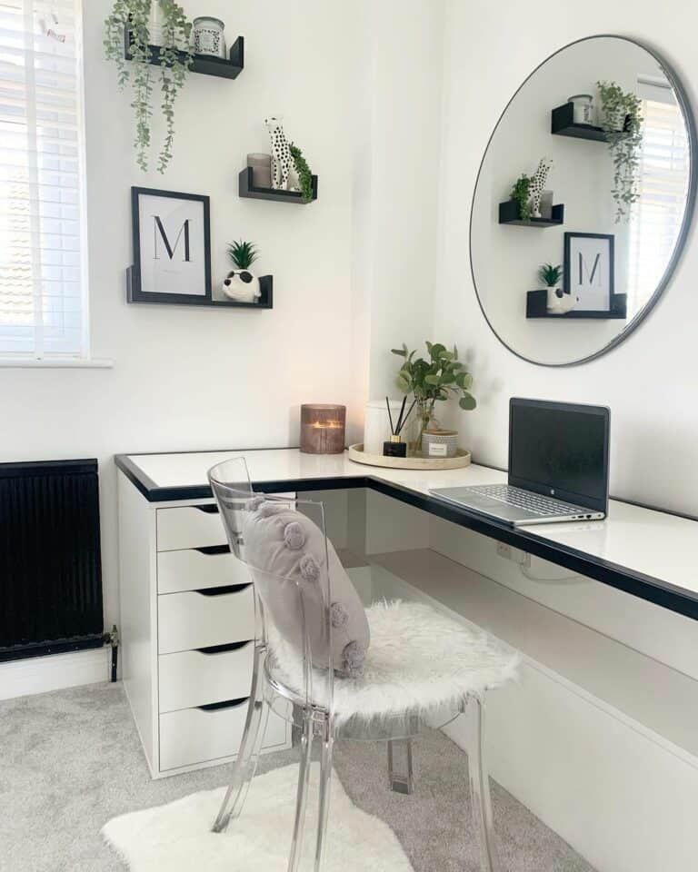 Teen Room With Clear Acrylic Desk Chair