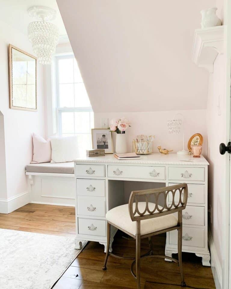 Teenage Daughter Room With White Desk