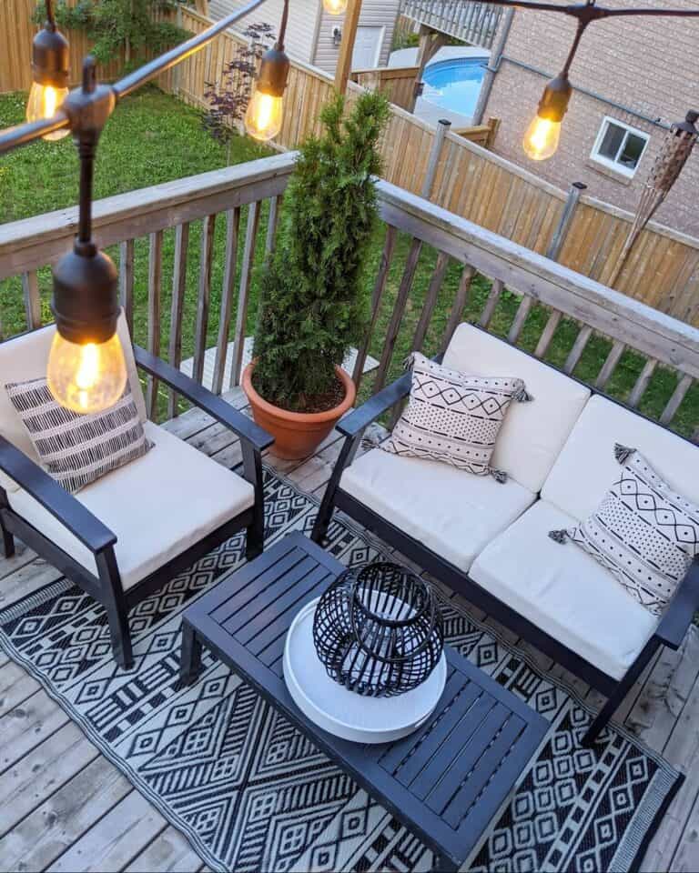 Vibrant Patterns Decorate a Deck