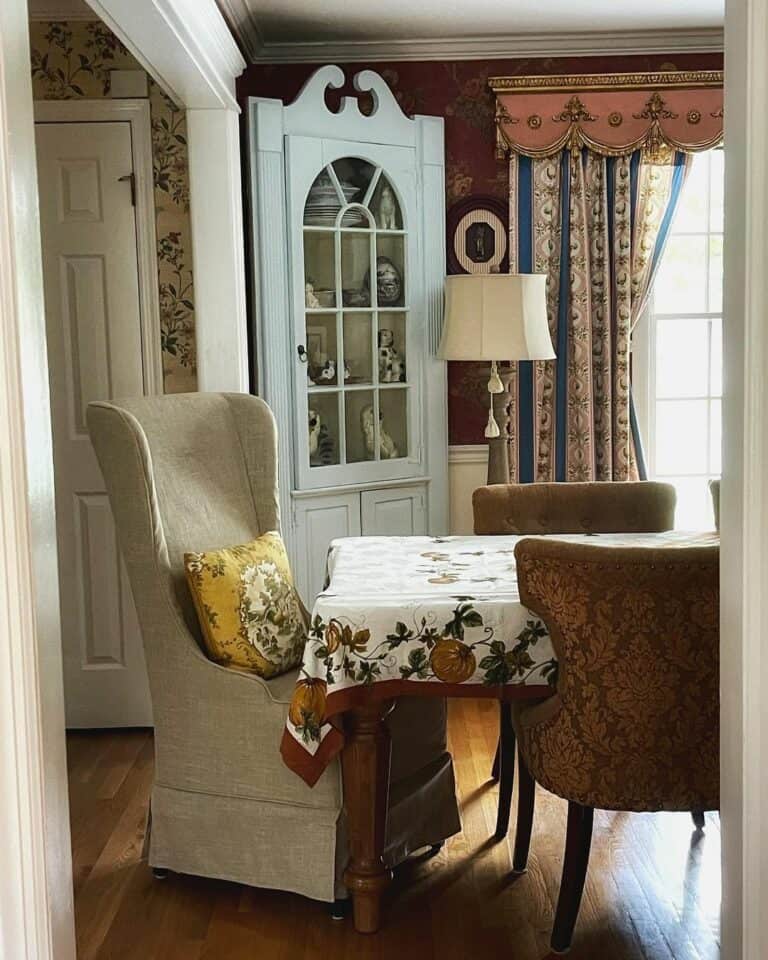 Vintage Dining Room Showcasing Personal Treasures