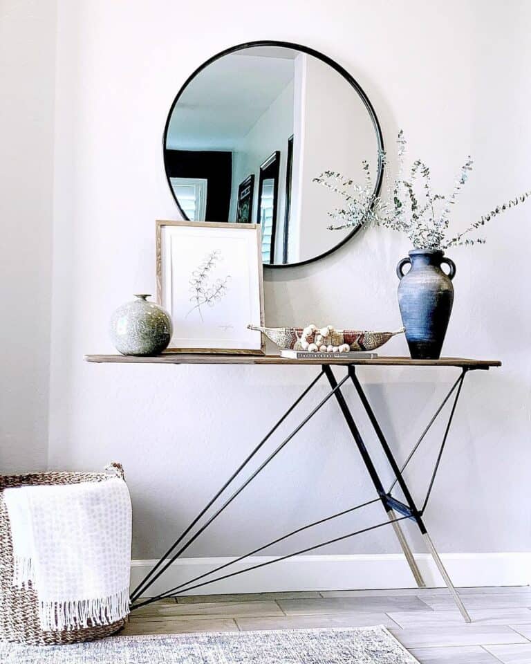 Vintage Ironing Board Entryway Console Table