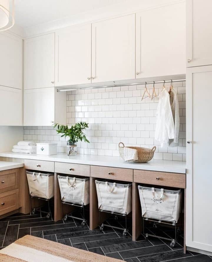 Vintage Style Laundry Room With Modern Features