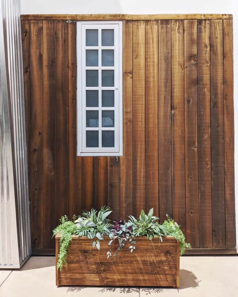 Vintage Wood Paneled Exterior Accents for a Porch