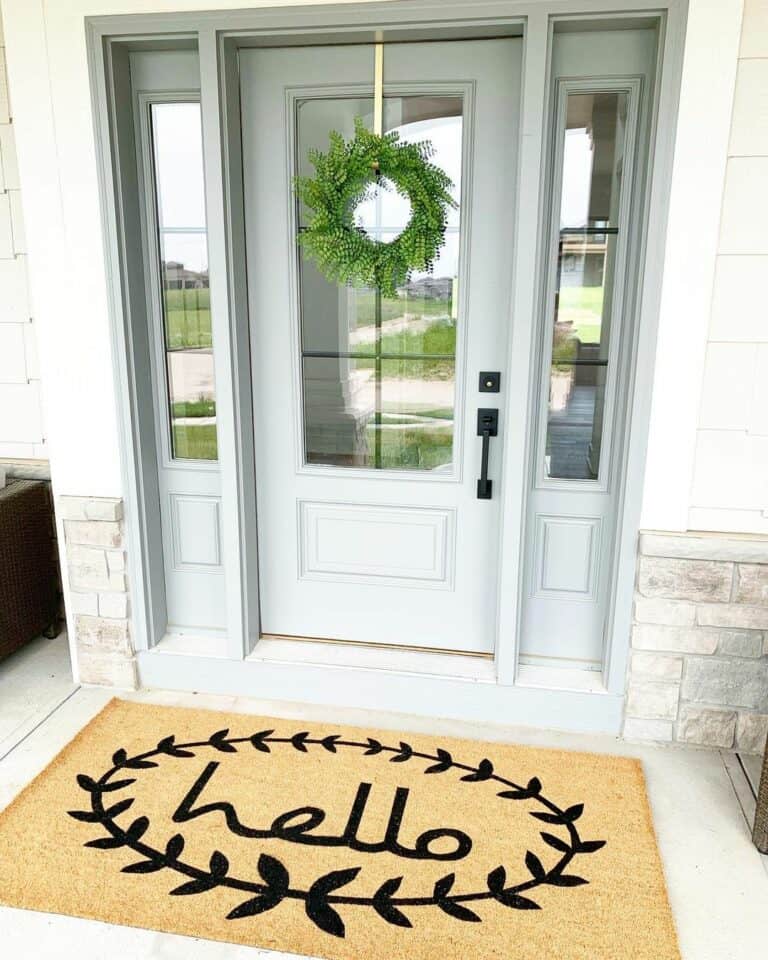 Welcoming Doormat for a Modern Porch