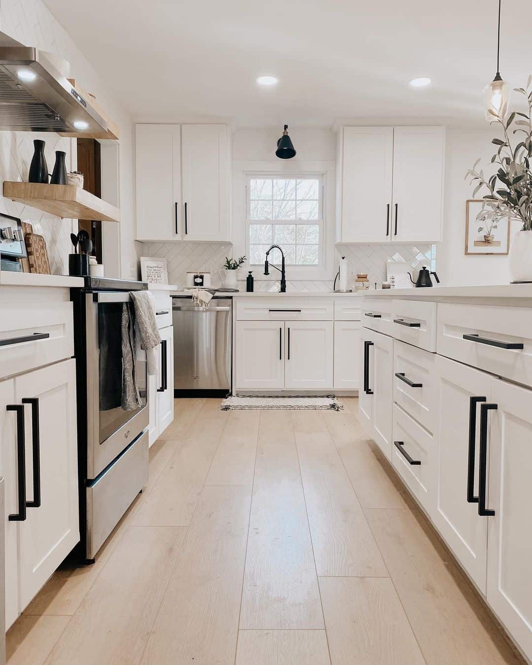 White Kitchen WIth Black Fixtures - Soul & Lane