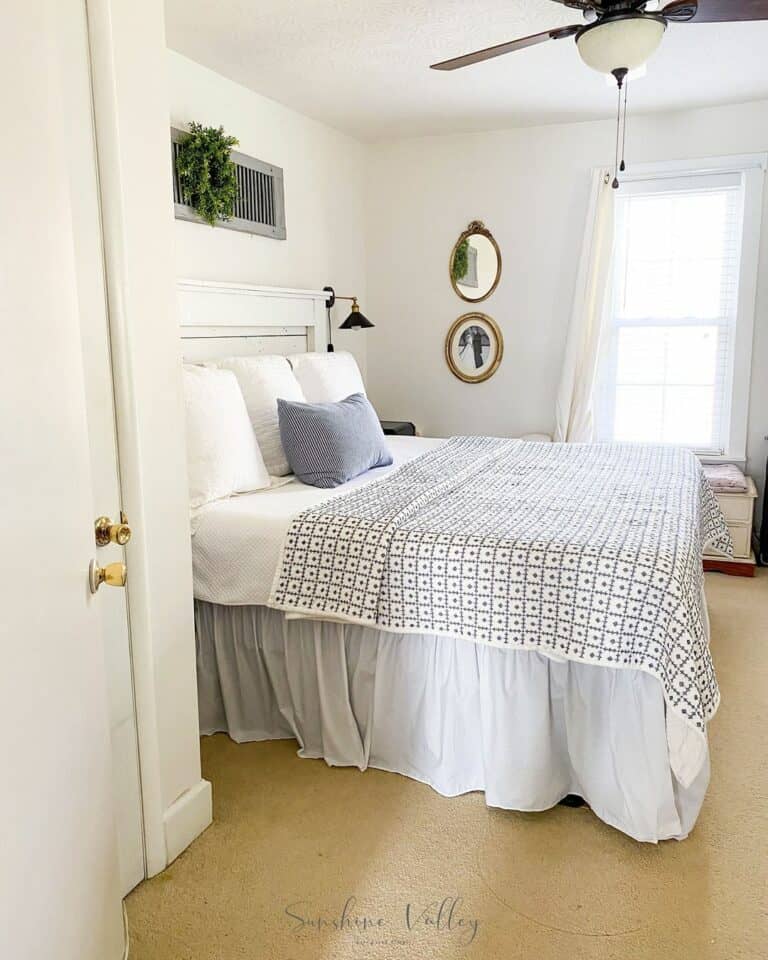 White Modern Farmhouse Bedroom