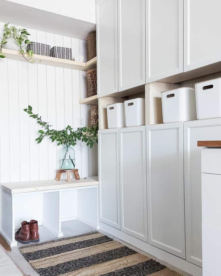 White Mudroom Storage Ideas