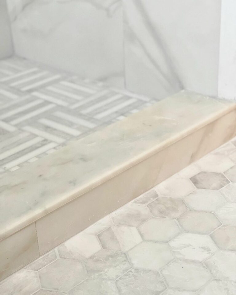 White and Gray Marble Flooring