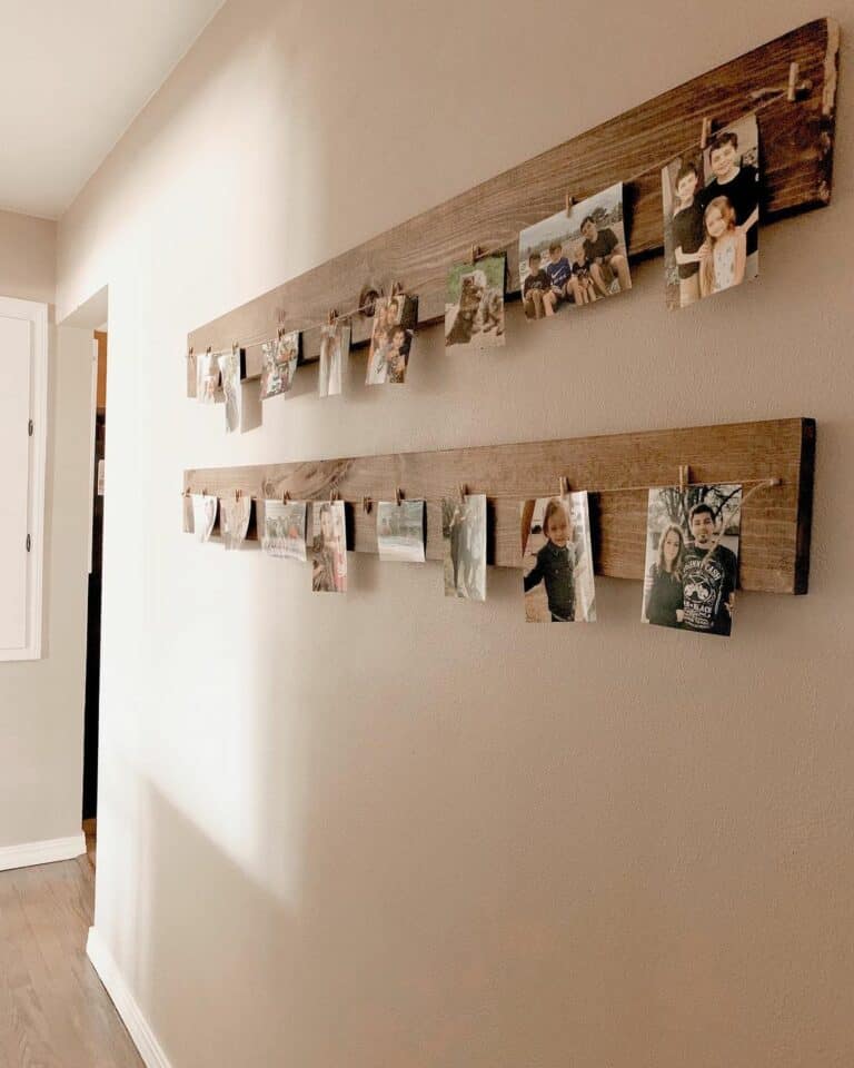 Wood Plank Photo Display Ideas