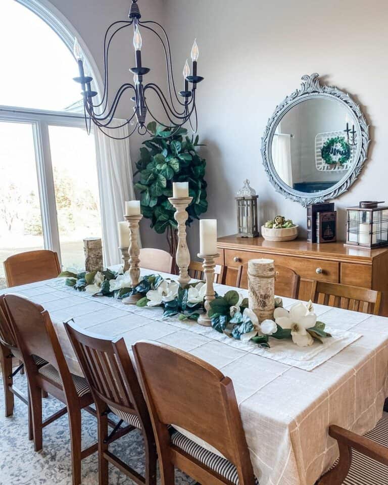 Wood Sideboard Matches Dining Chairs