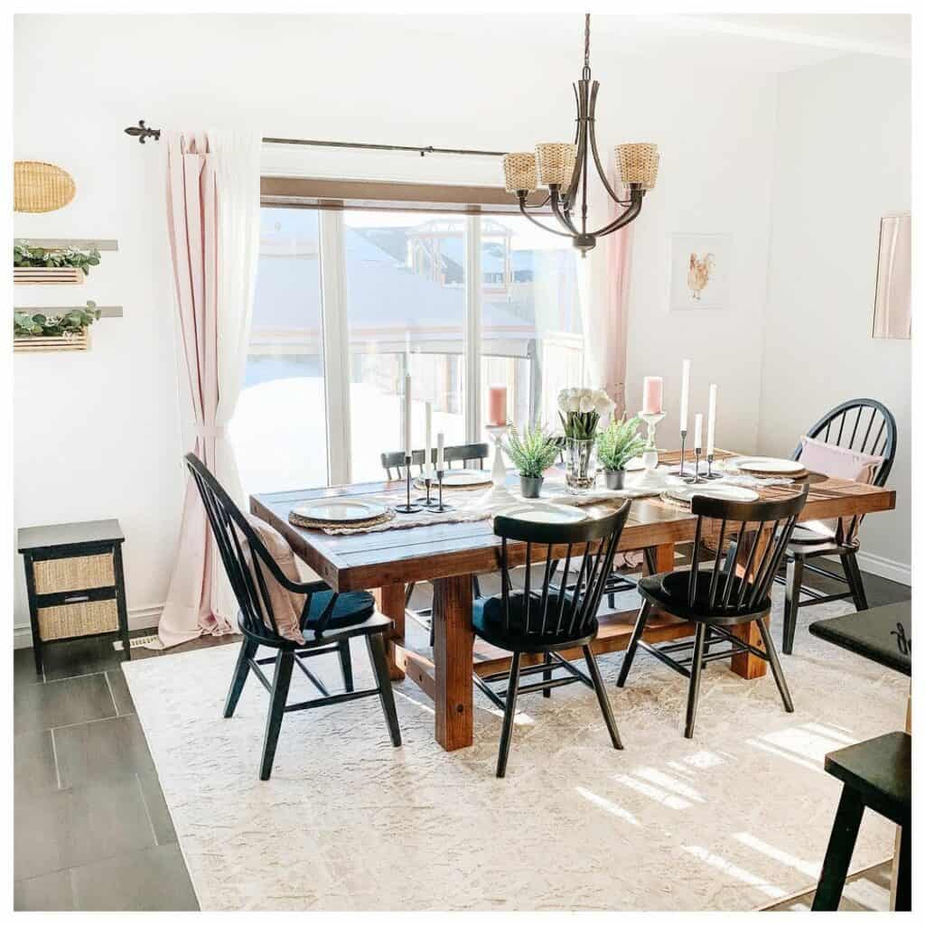 Wood Table With a Natural Centerpiece - Soul & Lane