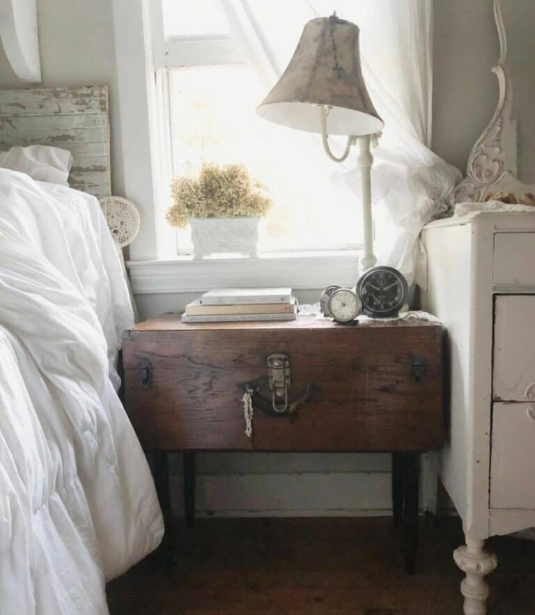 Wooden Antique Dresser in French-style Bedroom