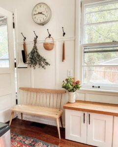 Window Bench With Wainscoting Background