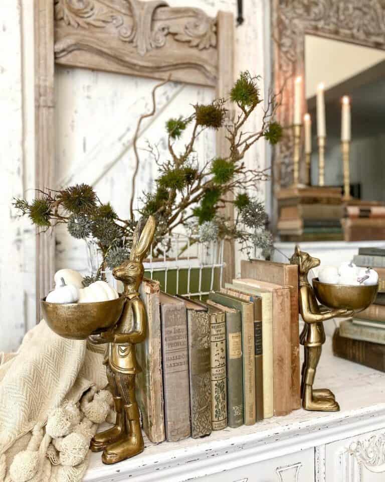Elegant Farmhouse Aesthetic With Vintage Books