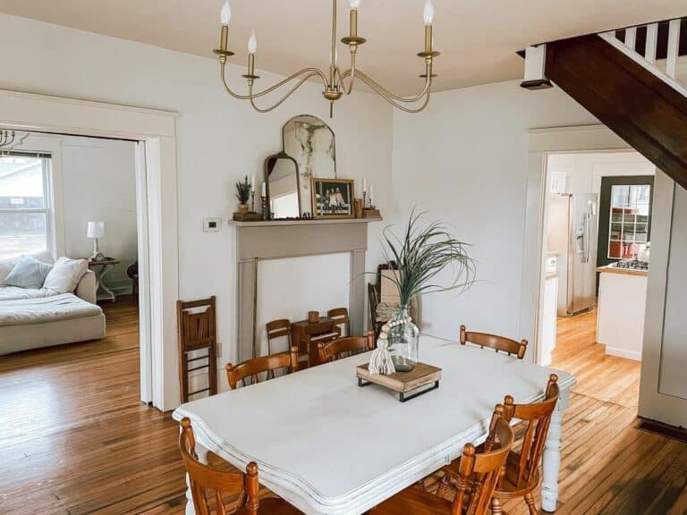 Cottage Dining Room With Wood Accents