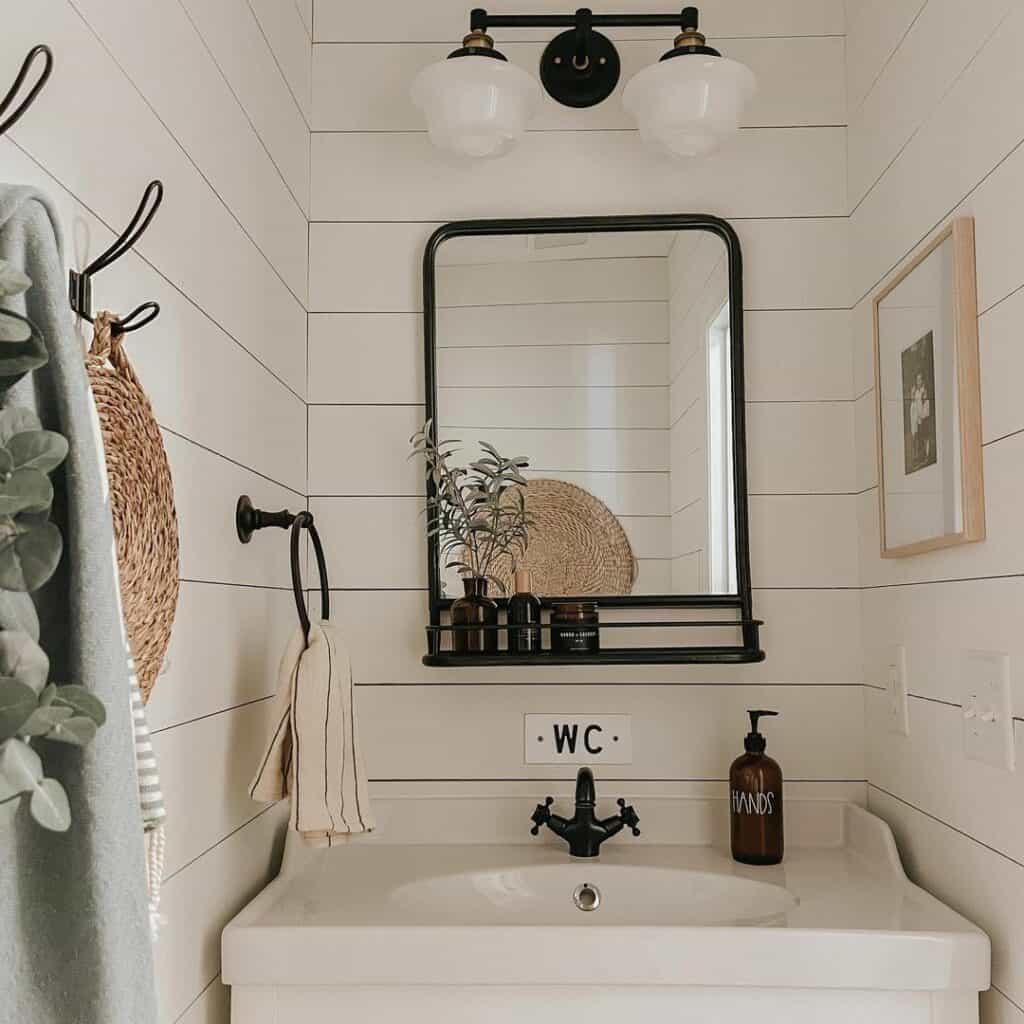 25 Modern Farmhouse Powder Room Designs You’ll Adore