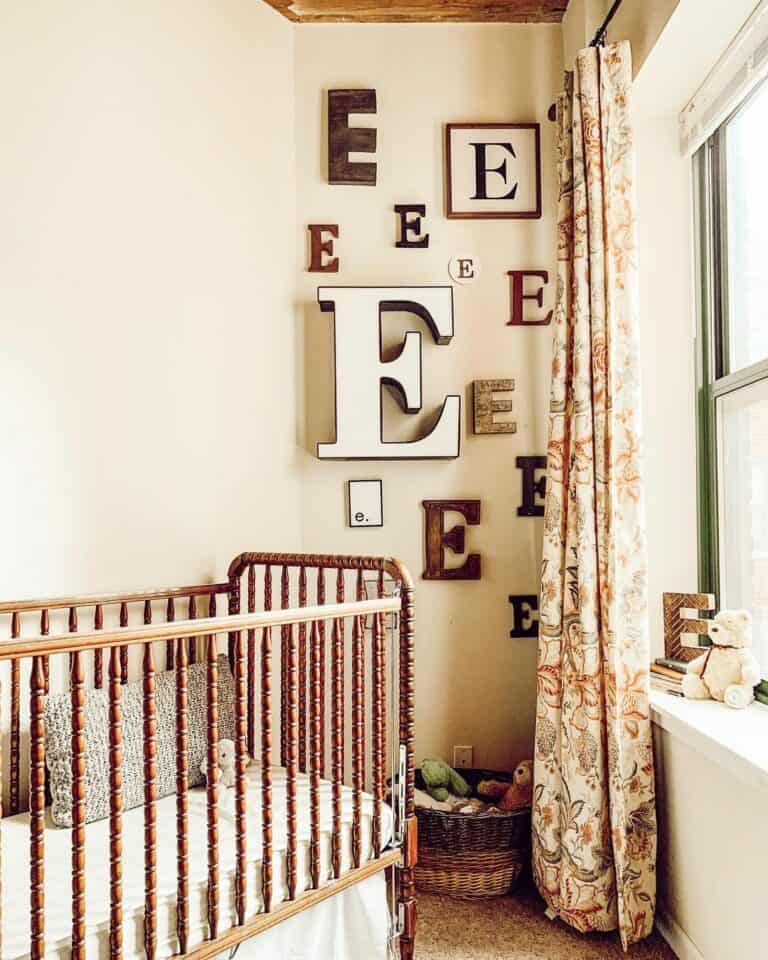 Alphabet-themed Nursery Wall
