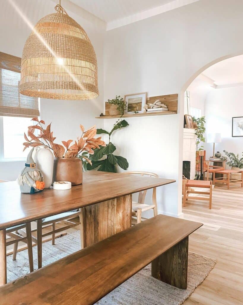 Arched Doorway Into a Dining Room