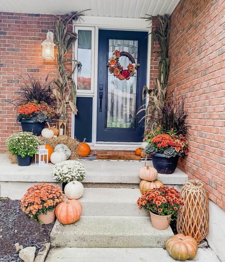 Autumn Décor Covers a Front Porch