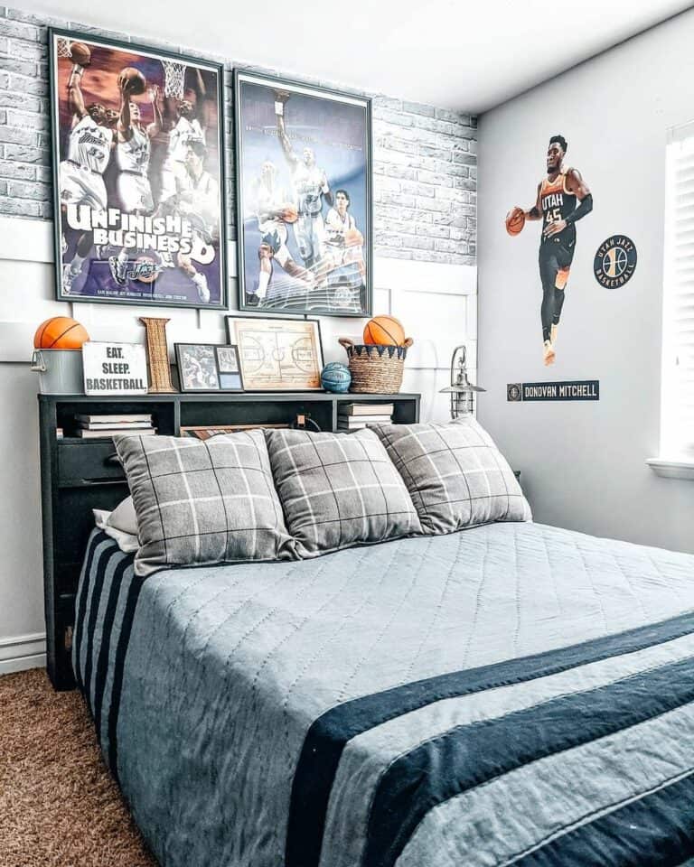 Basketball-themed Teenage Room