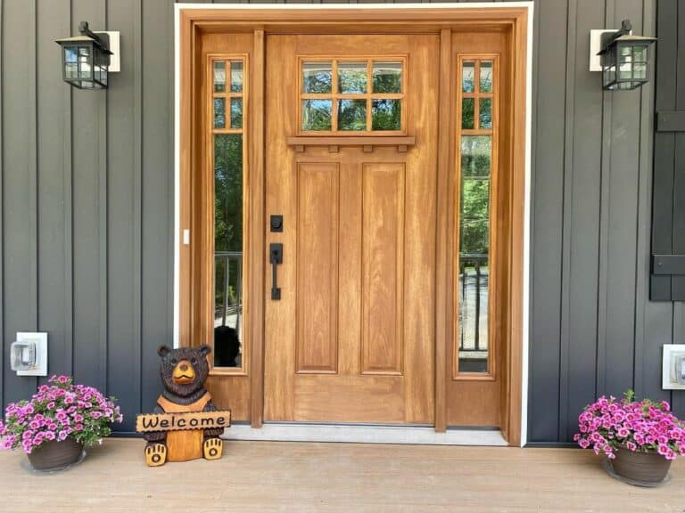 Black and Wood Front Door Ideas