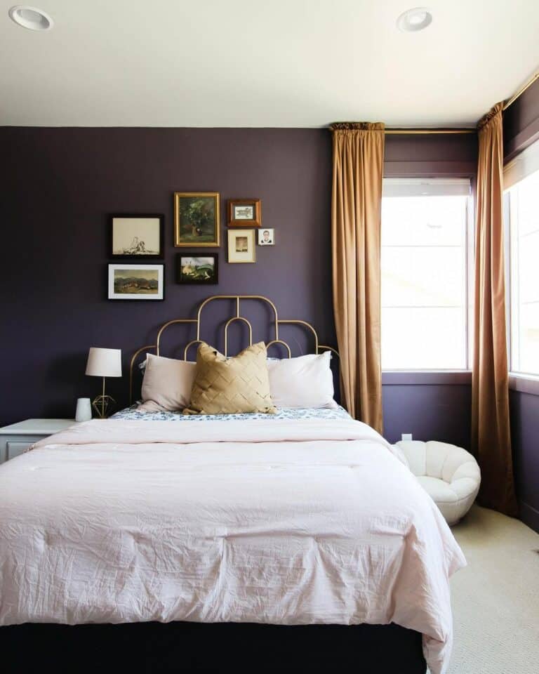 light purple wall bedroom ideas