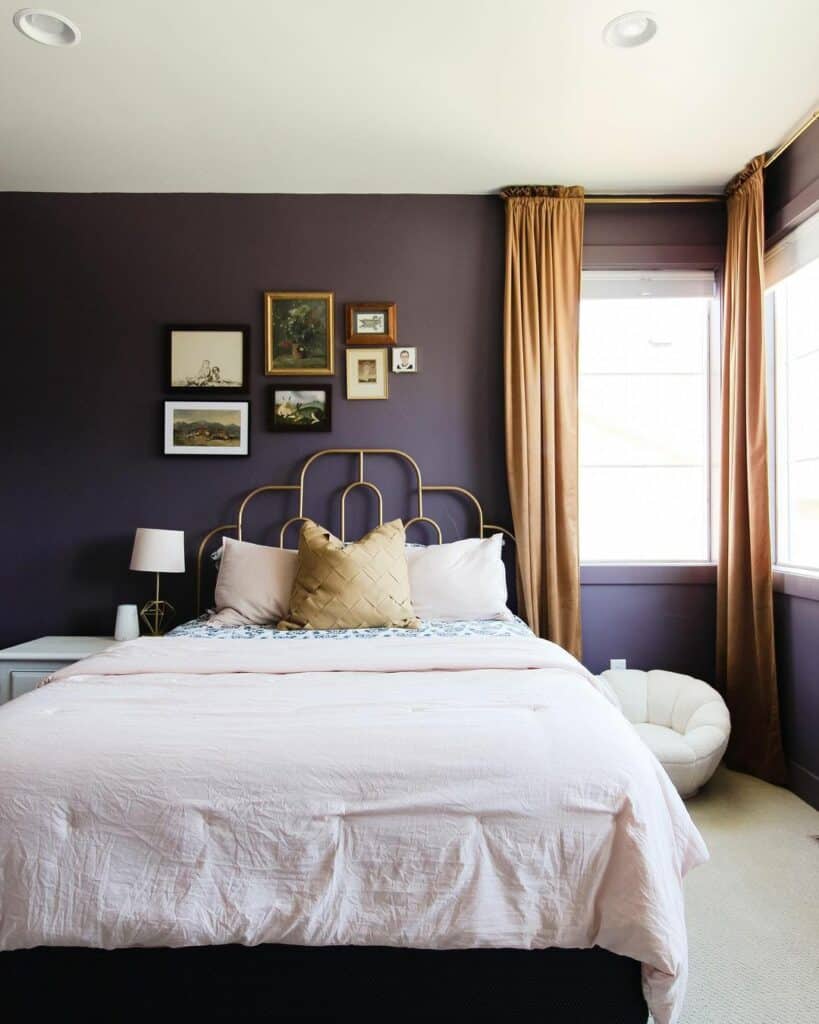 Bold Purple Wall Ideas for Bedroom