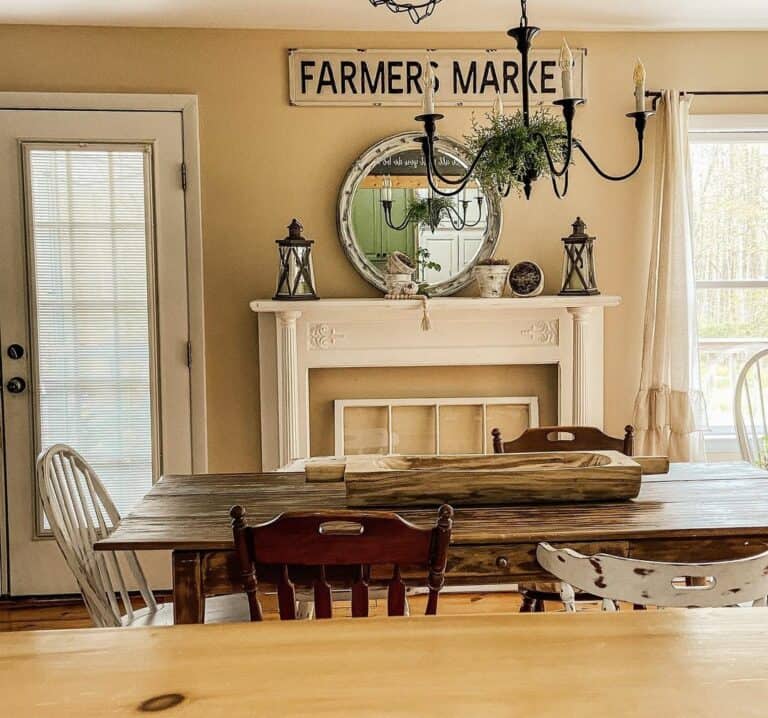 Buttercup Yellow in Provincial Dining Room