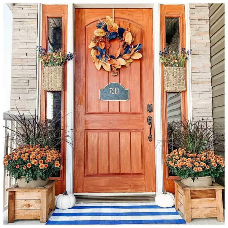 Cottage Porch With Orange Décor