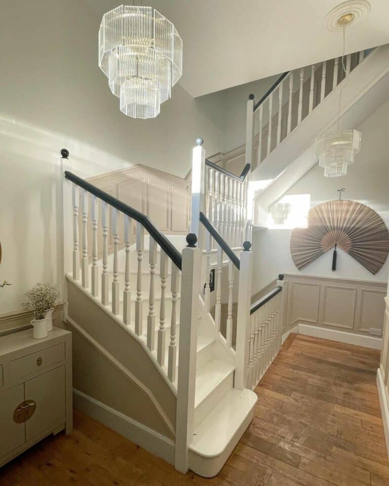 Cozy Foyer With Mounted Fan