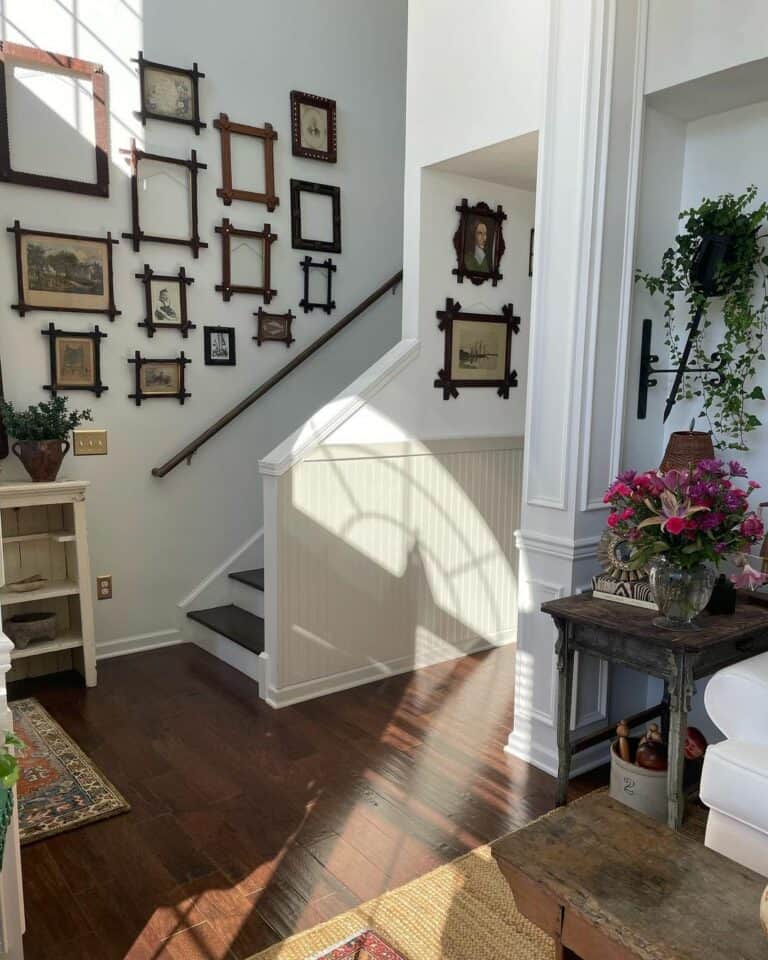 Dark Wood Flooring in an Entryway