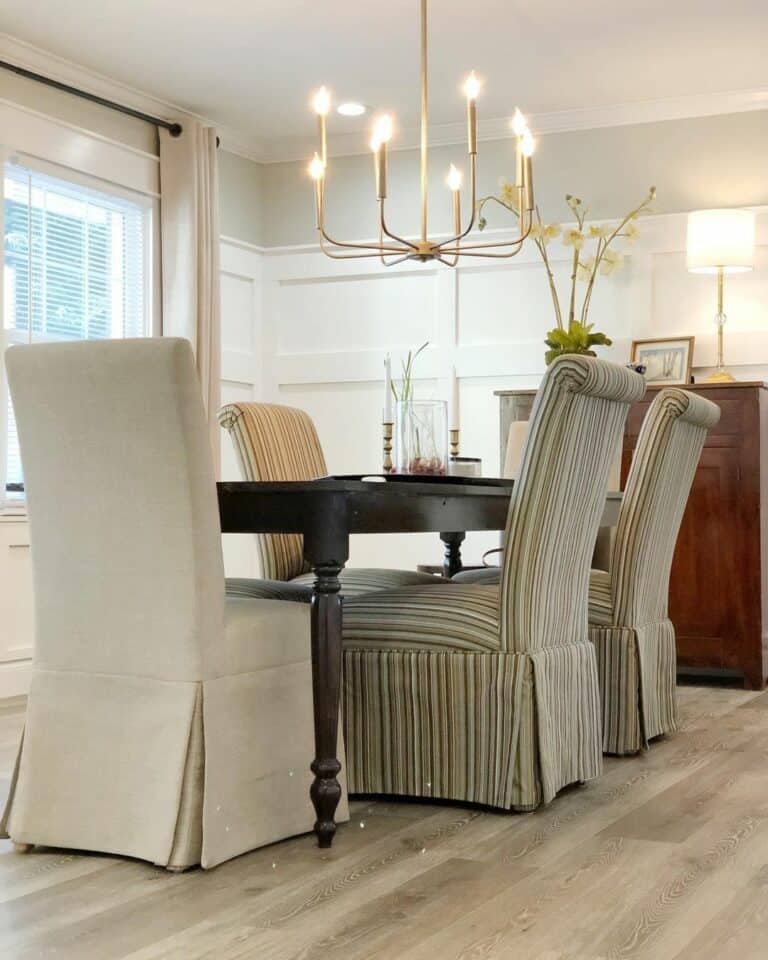 Dining Room With White Board and Batten