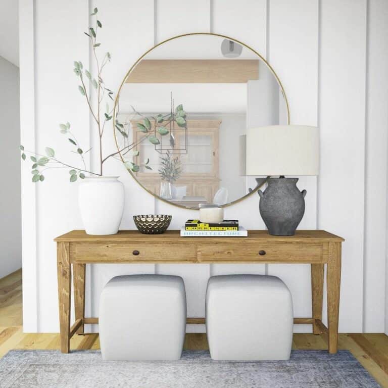 Effortless Wood and White Entryway Style