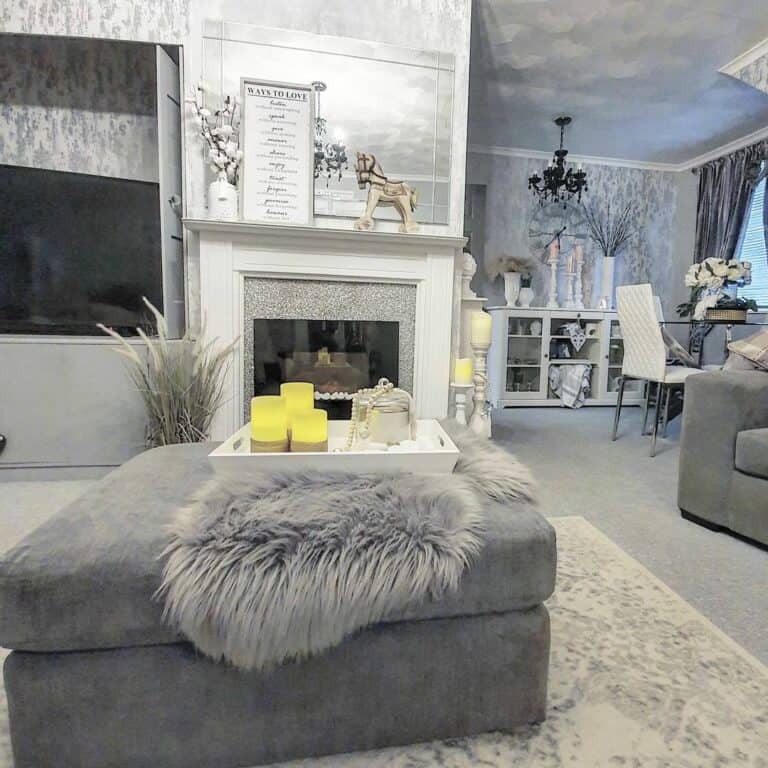 Elegant Metallic Gray Living Room
