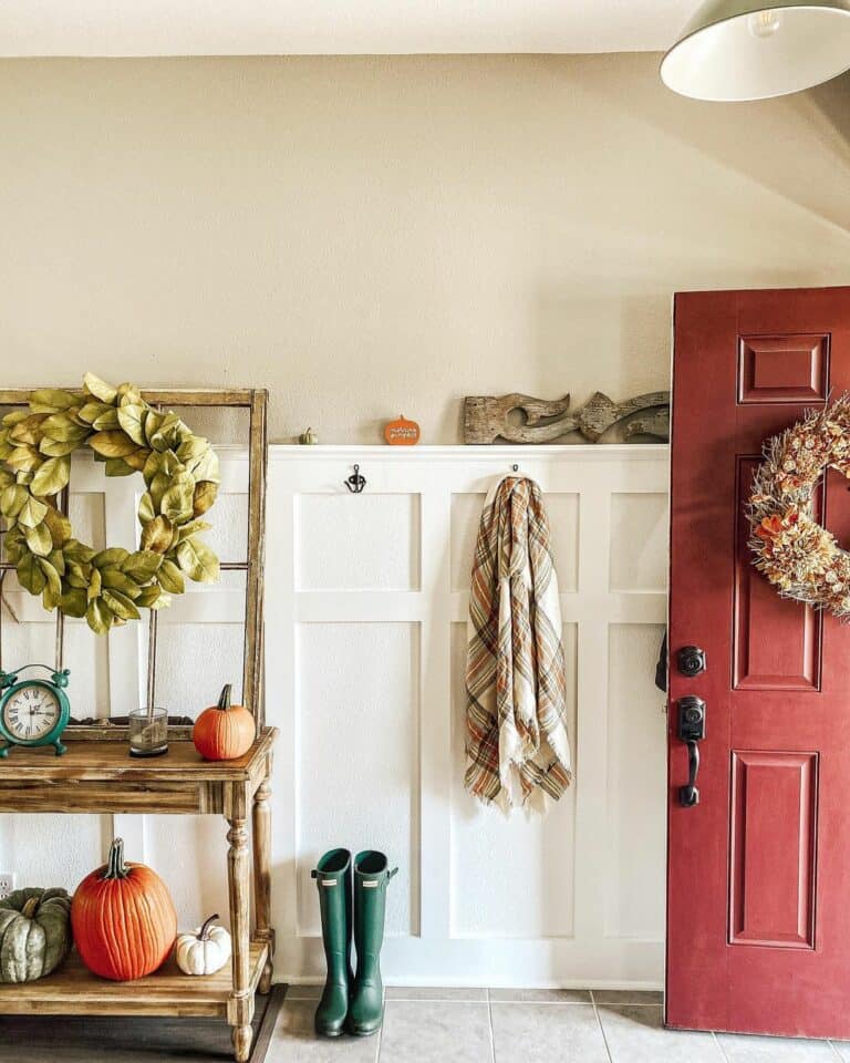 Entryway Filled With Fall Décor