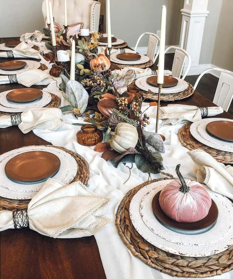 Fall-themed Dining Room Setting