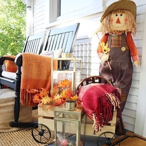 Farmhouse Fall Porch Décor With Rocking Chairs