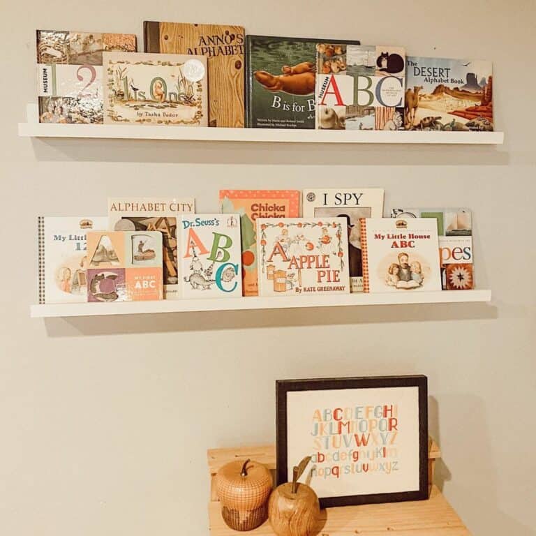 Floating Shelves for Children's Books