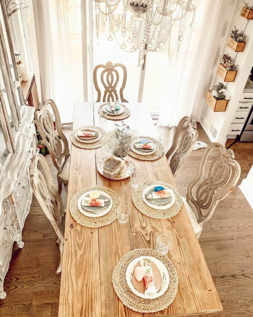 French Country Dining Room With Layered Place Settings