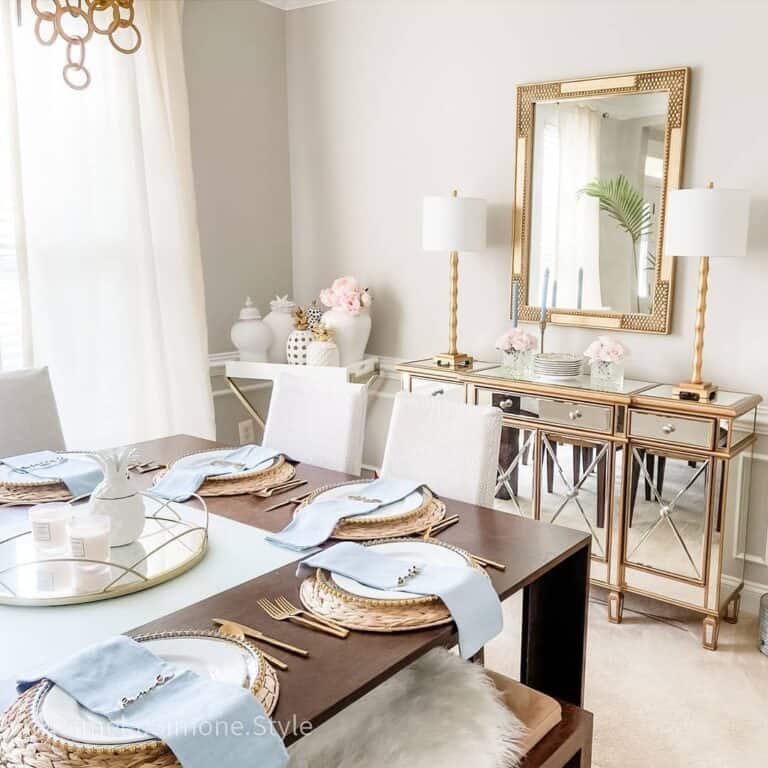 Golden Glamour Dining Room Ideas