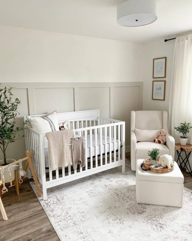 Gray Board and Batten Wainscoting in Nursery Soul & Lane