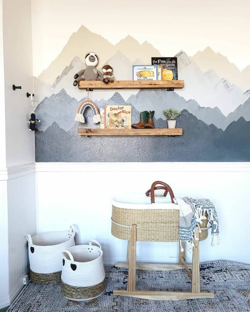 Gray Mountain Half Wall Mural