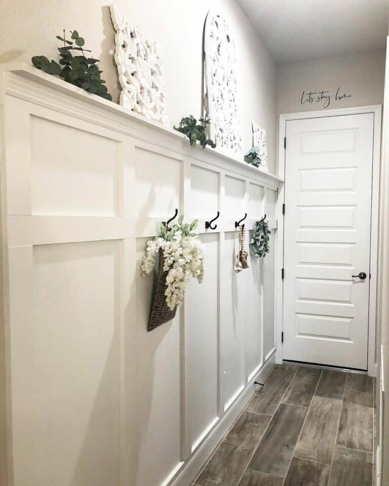 Hallway With White Board and Batten Panelling