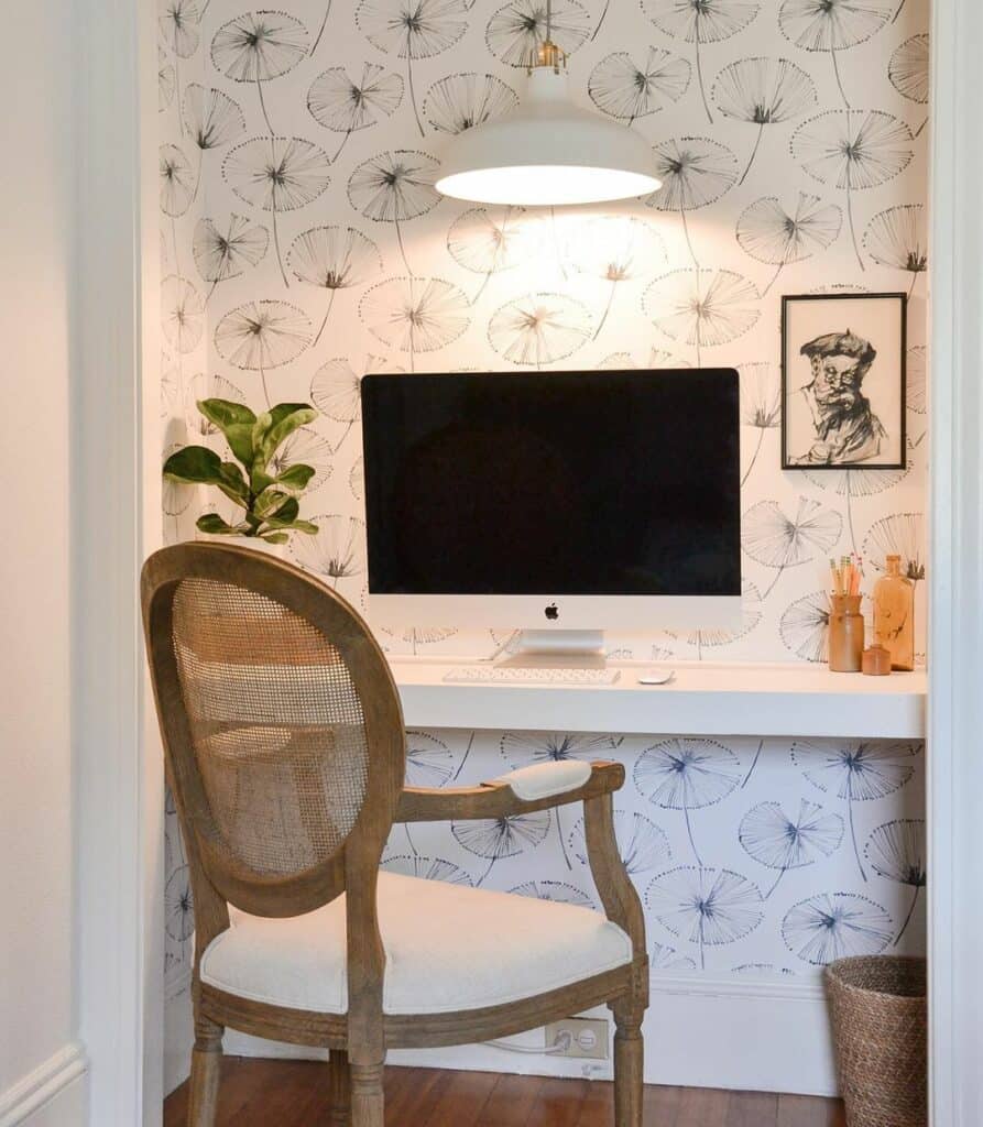 Home "Cloffice" With Charcoal Drawing