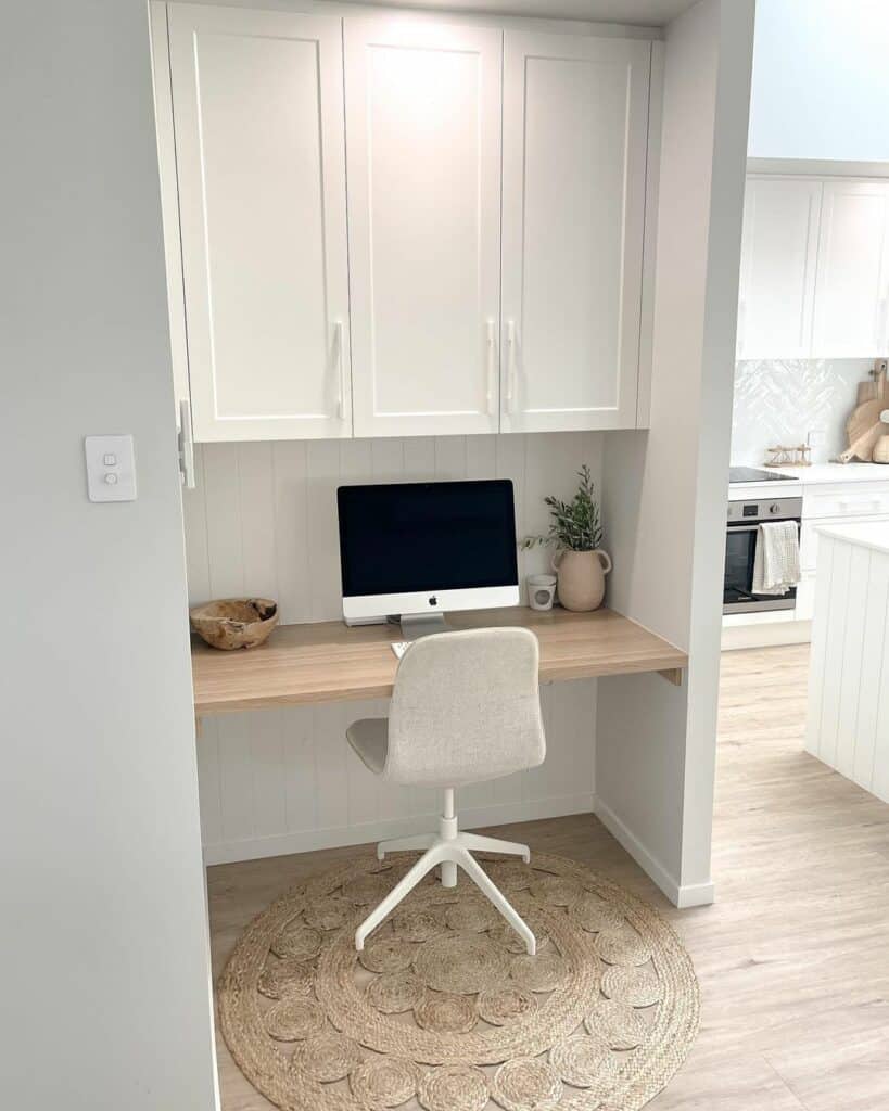 Home Office in Section of Kitchen Entrance