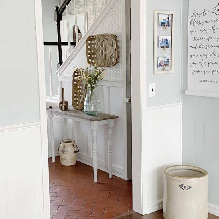 Inviting Entryway With Terra Cotta Tile