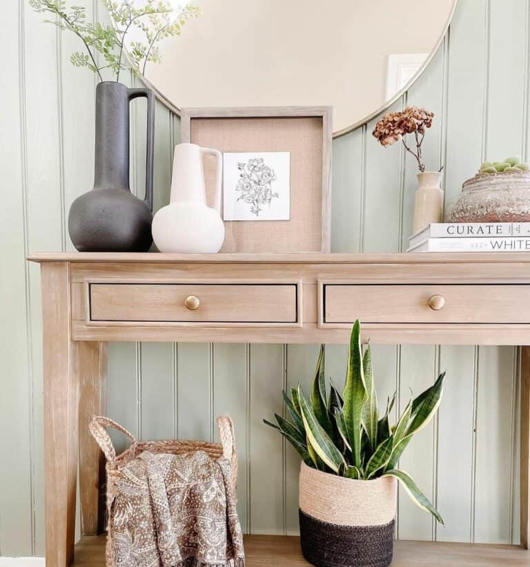 Light Gray Beadboard Wall Paneling