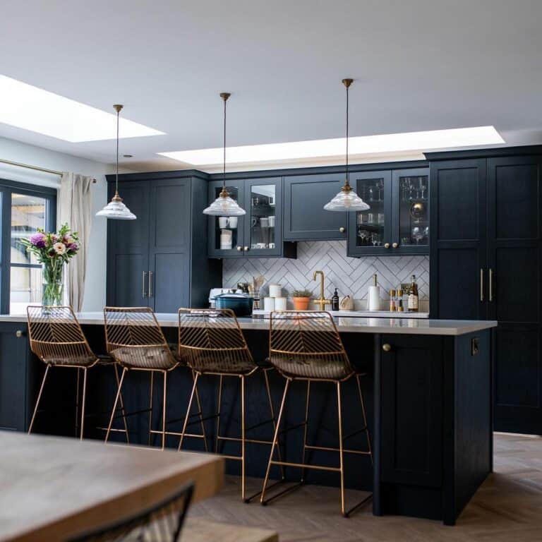 Luxurious Modern Kitchen With Bronze Accents